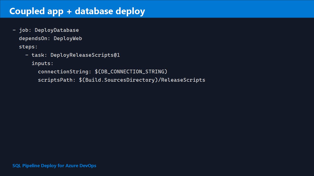 Coupled pipeline YAML