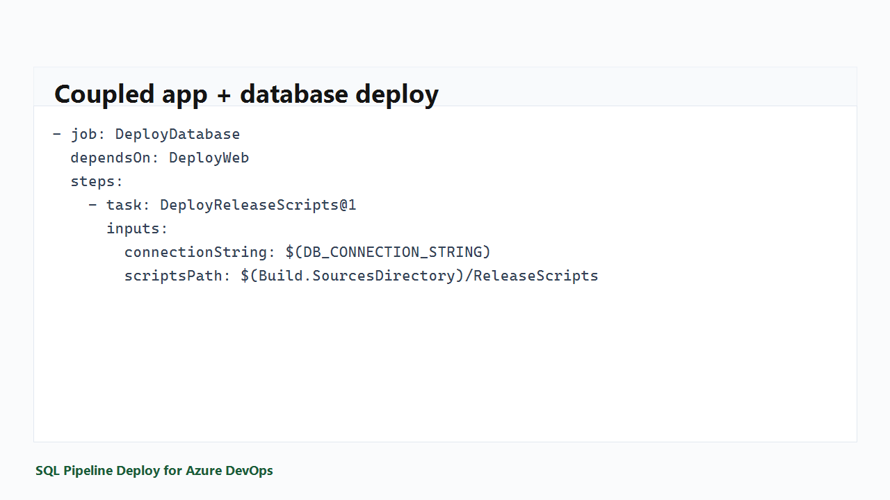 Coupled pipeline YAML